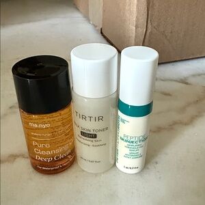 Skincare Trio Set with Cleansing Oil, Toner, and Serum